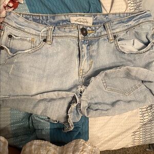 Aeropostale Faded Blue Denim Shorts